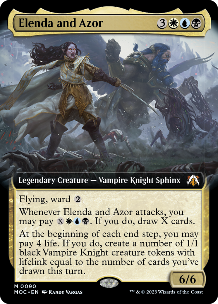 Elenda and Azor (Extended Art) [March of the Machine Commander] | Tabernacle Games