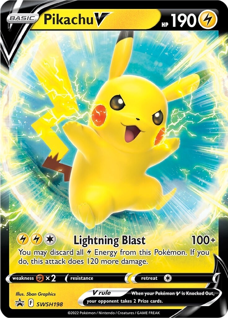 Pikachu V (SWSH198) (Jumbo Card) [Sword & Shield: Black Star Promos] | Tabernacle Games