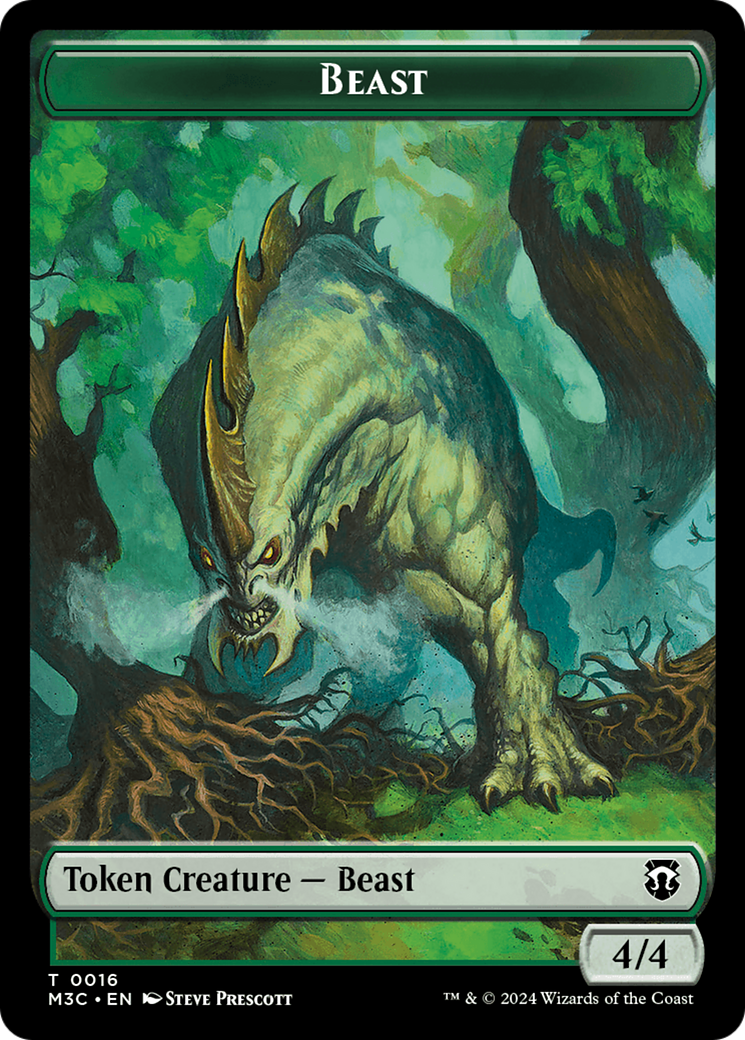 Beast (0016) // Copy Double-Sided Token [Modern Horizons 3 Commander Tokens] | Tabernacle Games