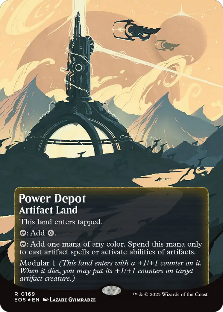 Power Depot (0169) (Borderless) (Galaxy Foil) [Edge of Eternities: Stellar Sights] | Tabernacle Games