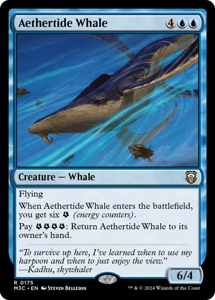 Aethertide Whale (Ripple Foil) [Modern Horizons 3 Commander] | Tabernacle Games