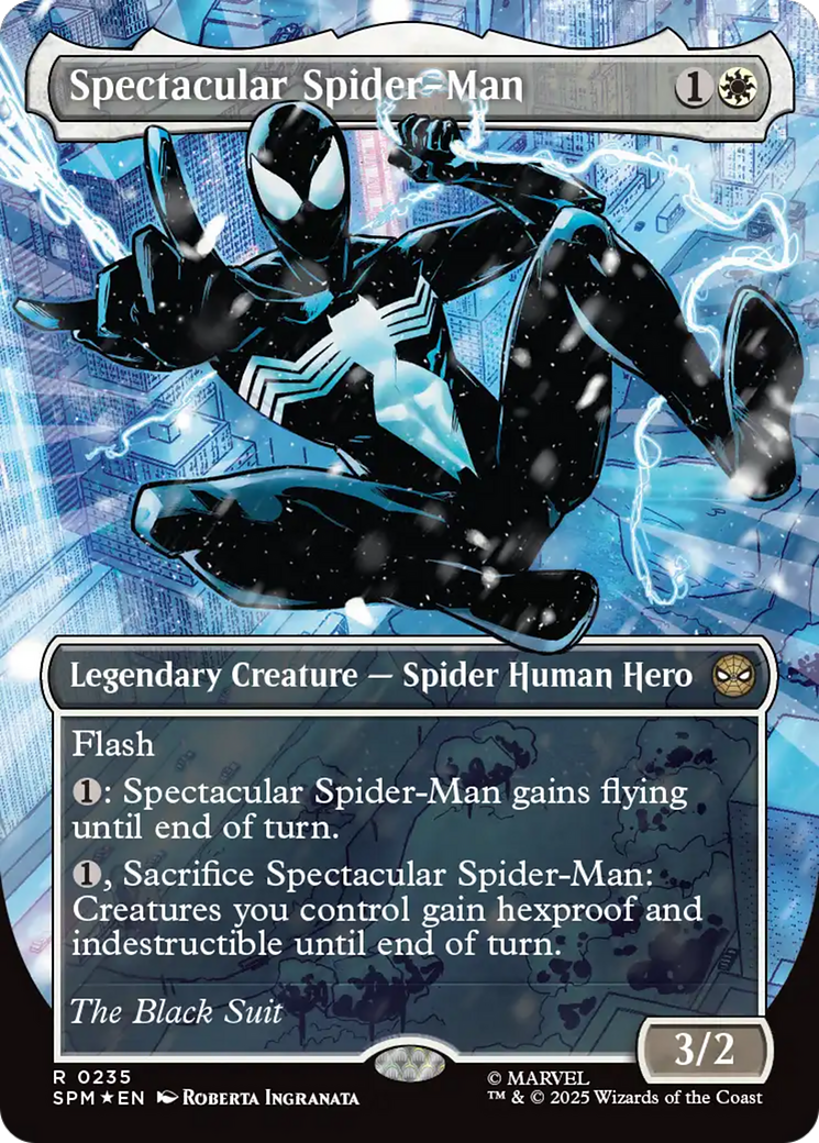 Spectacular Spider-Man (0235) (Borderless) (Textured Foil) [Marvel's Spider-Man] | Tabernacle Games