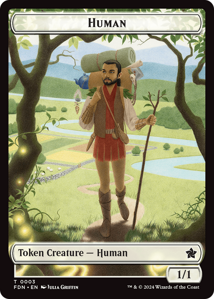 Copy // Human Double-Sided Token [Foundations Tokens] | Tabernacle Games