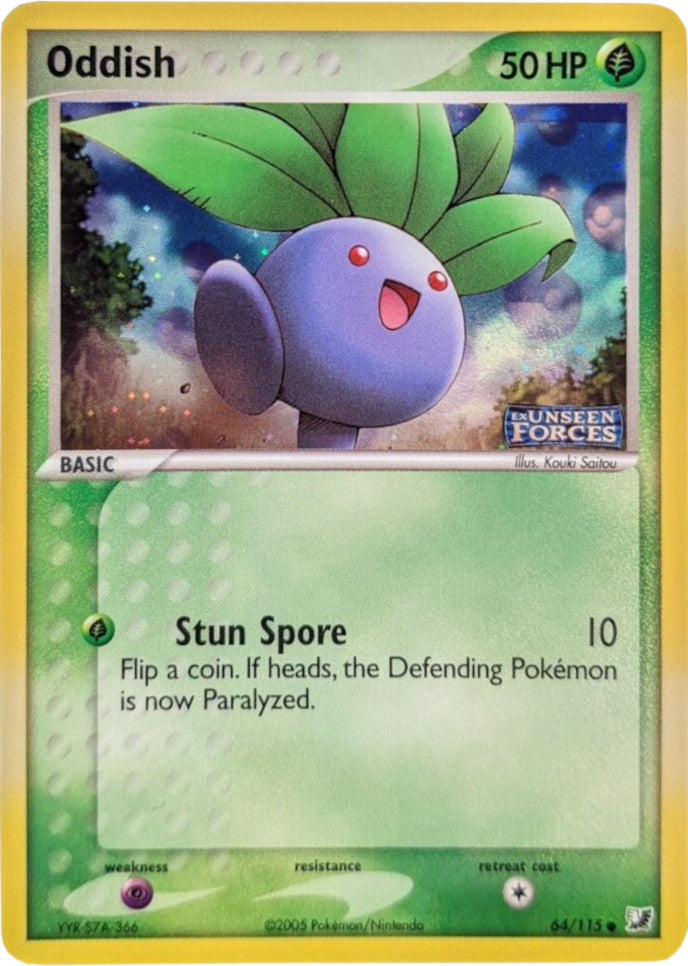 Oddish (64/115) (Stamped) [EX: Unseen Forces] | Tabernacle Games