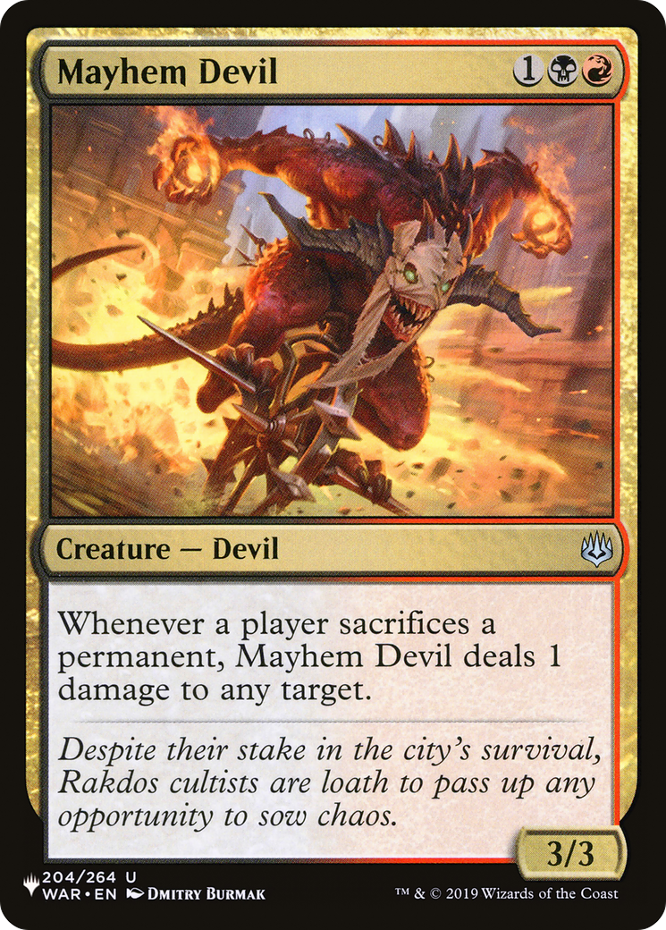 Mayhem Devil [The List Reprints] | Tabernacle Games