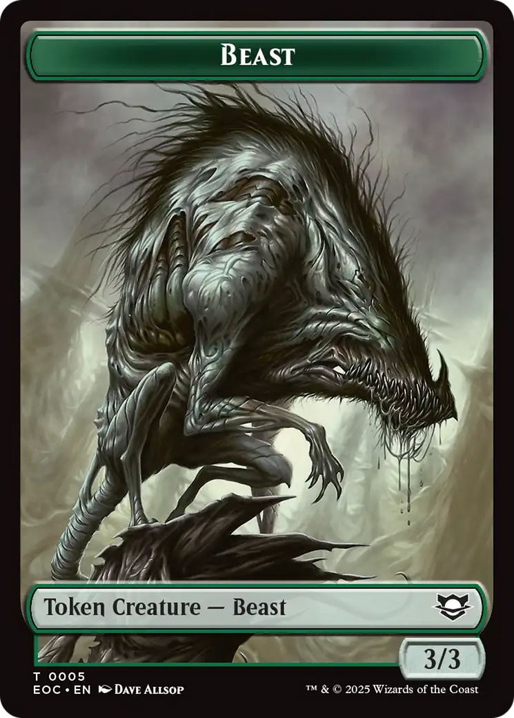 Insect // Beast (0005) Double-Sided Token [Edge of Eternities Commander Tokens] | Tabernacle Games