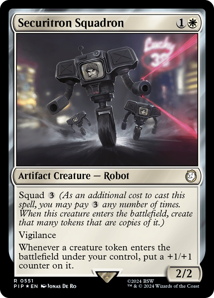 Securitron Squadron (Surge Foil) [Fallout] | Tabernacle Games