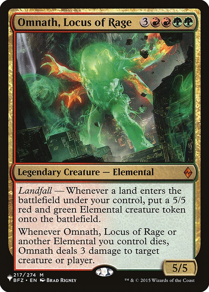 Omnath, Locus of Rage [The List] | Tabernacle Games