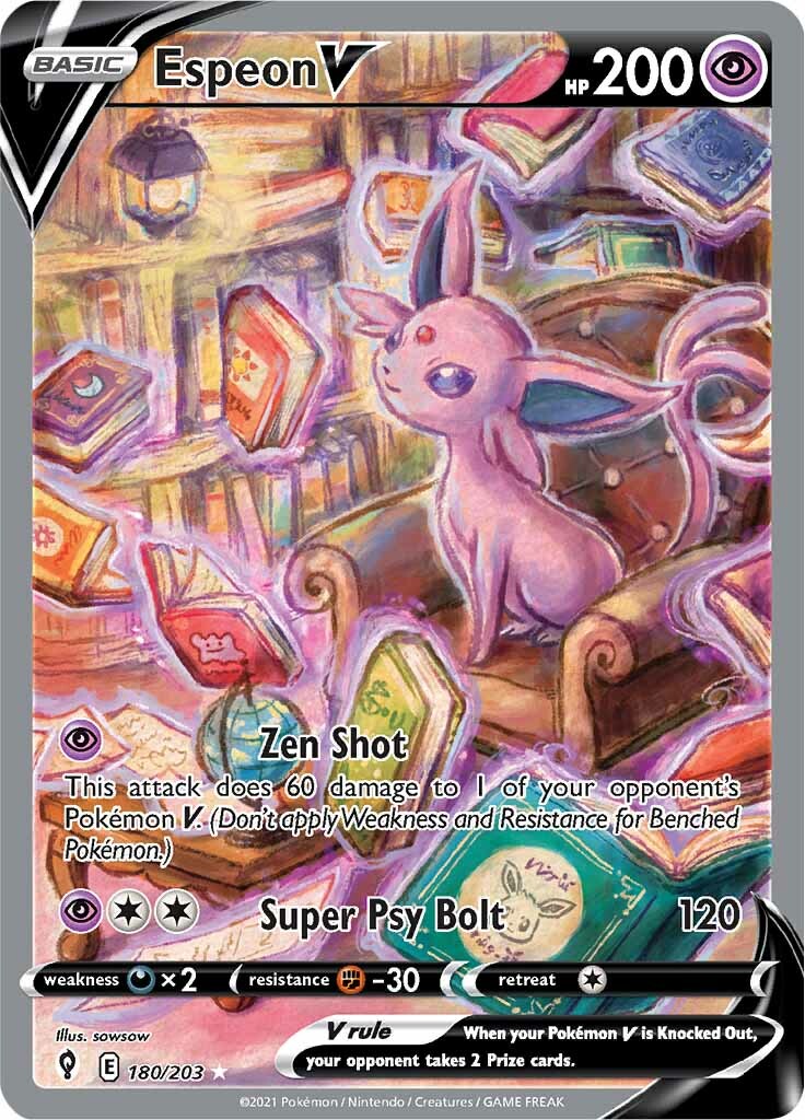 Espeon V (180/203) [Sword & Shield: Evolving Skies] | Tabernacle Games