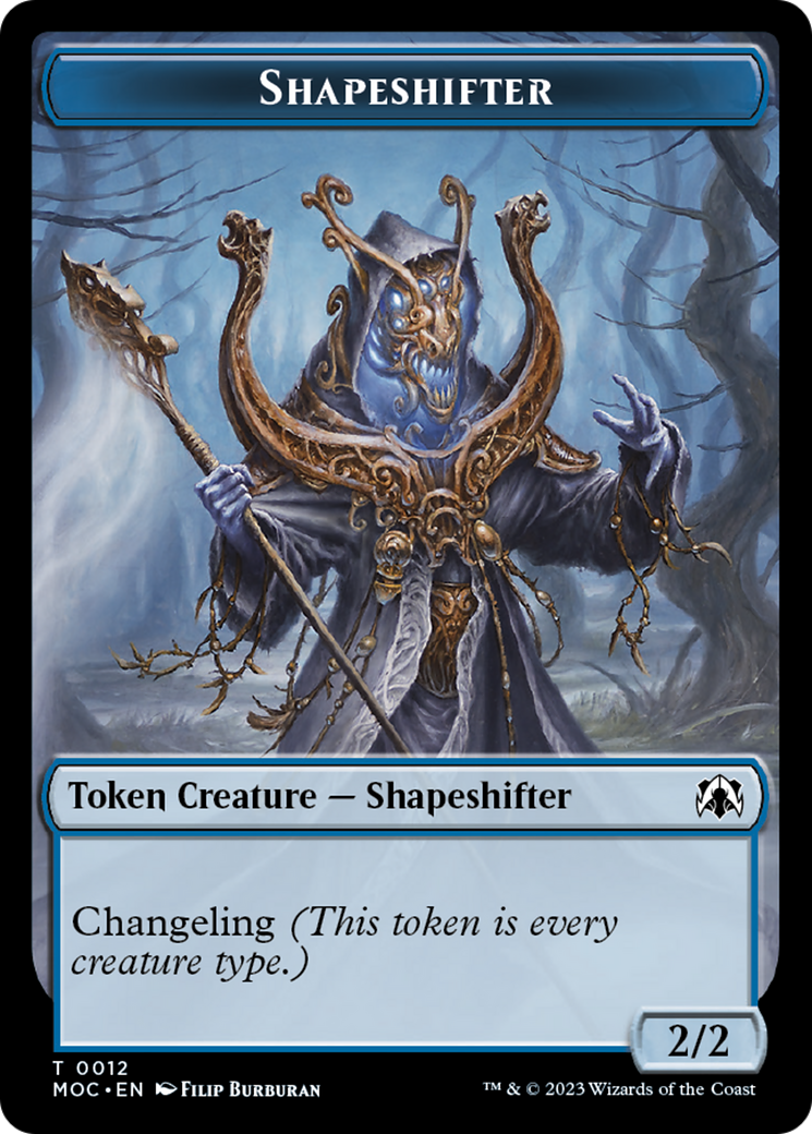Blood // Shapeshifter Double-Sided Token [March of the Machine Commander Tokens] | Tabernacle Games