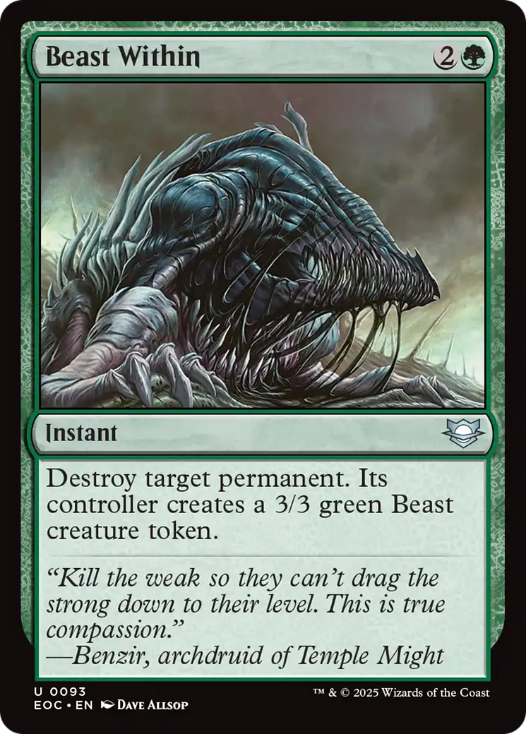 Beast Within [Edge of Eternities Commander] | Tabernacle Games