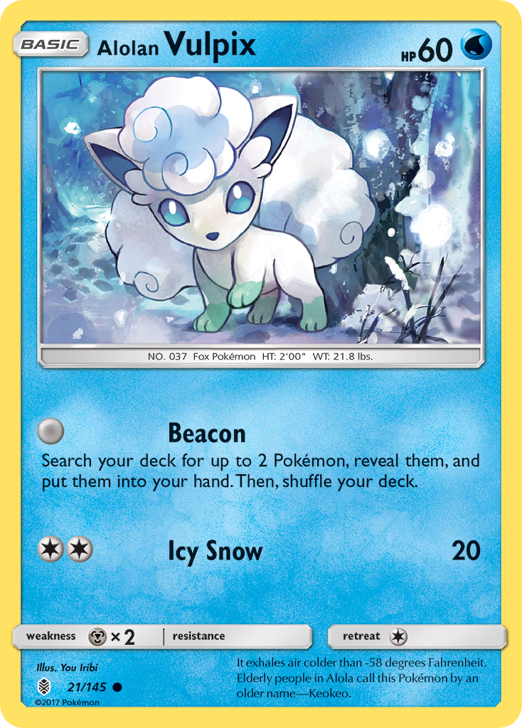 Alolan Vulpix (21/145) [Sun & Moon: Guardians Rising] | Tabernacle Games