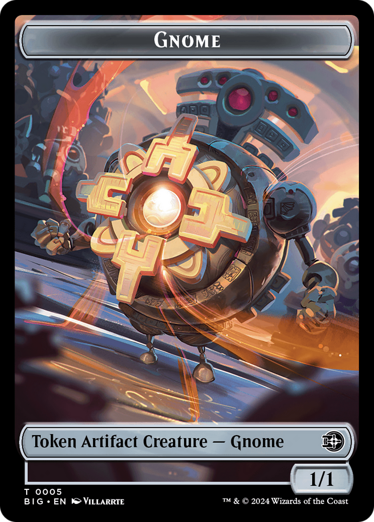 Treasure // Gnome Double-Sided Token [Outlaws of Thunder Junction Tokens] | Tabernacle Games