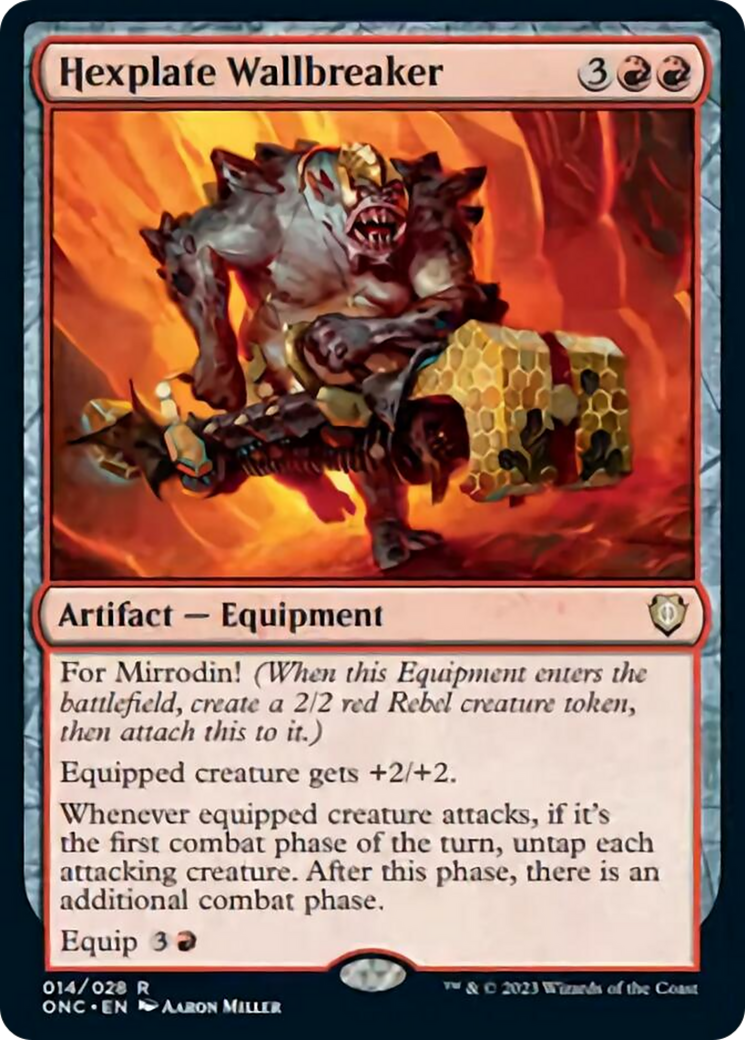Hexplate Wallbreaker [Phyrexia: All Will Be One Commander] | Tabernacle Games