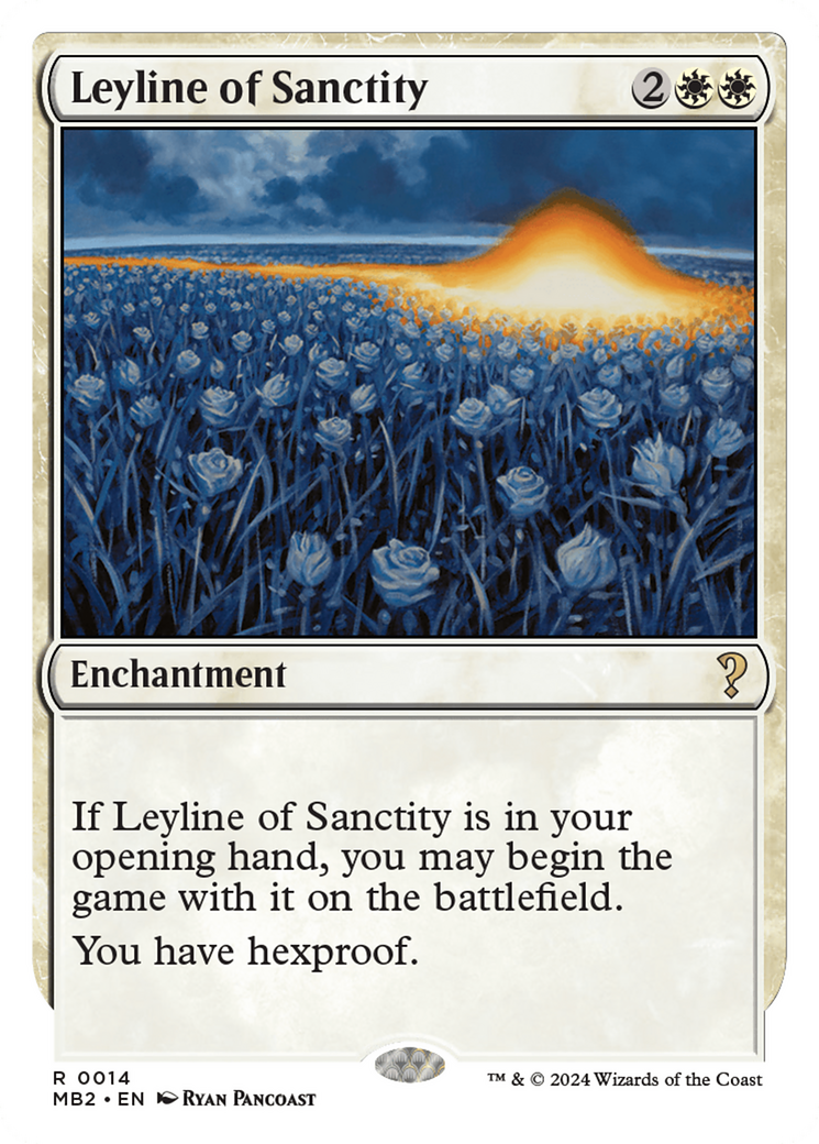 Leyline of Sanctity (White Border) [Mystery Booster 2] | Tabernacle Games