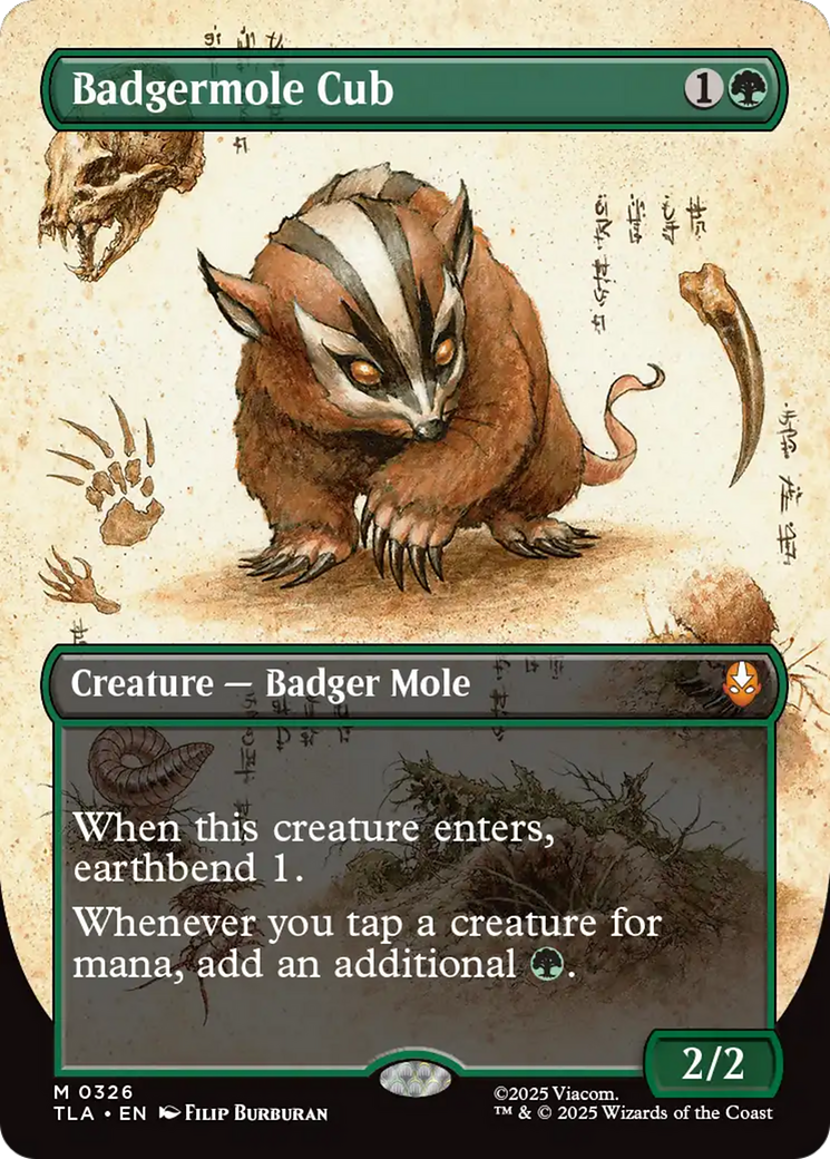 Badgermole Cub (Borderless) [Avatar: The Last Airbender] | Tabernacle Games