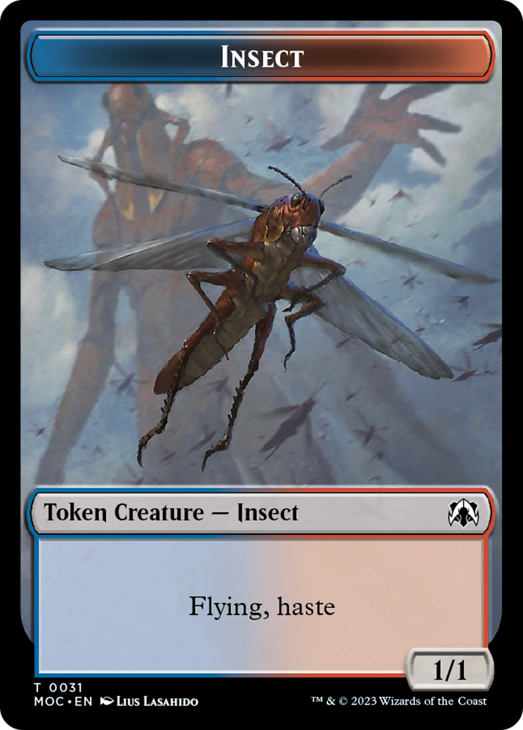 Soldier // Insect Double-Sided Token [March of the Machine Commander Tokens] | Tabernacle Games