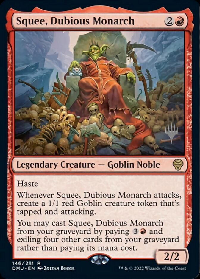 Squee, Dubious Monarch (Promo Pack) [Dominaria United Promos] | Tabernacle Games
