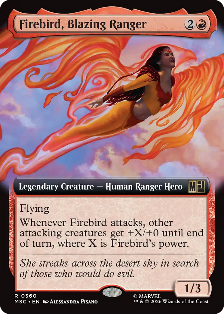Firebird, Blazing Ranger (Extended Art) [Marvel Super Heroes Commander] | Tabernacle Games