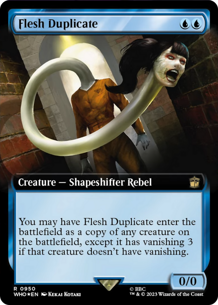 Flesh Duplicate (Extended Art) (Surge Foil) [Doctor Who] | Tabernacle Games