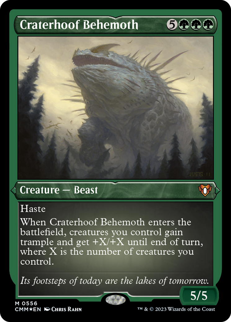 Craterhoof Behemoth (Foil Etched) [Commander Masters] | Tabernacle Games