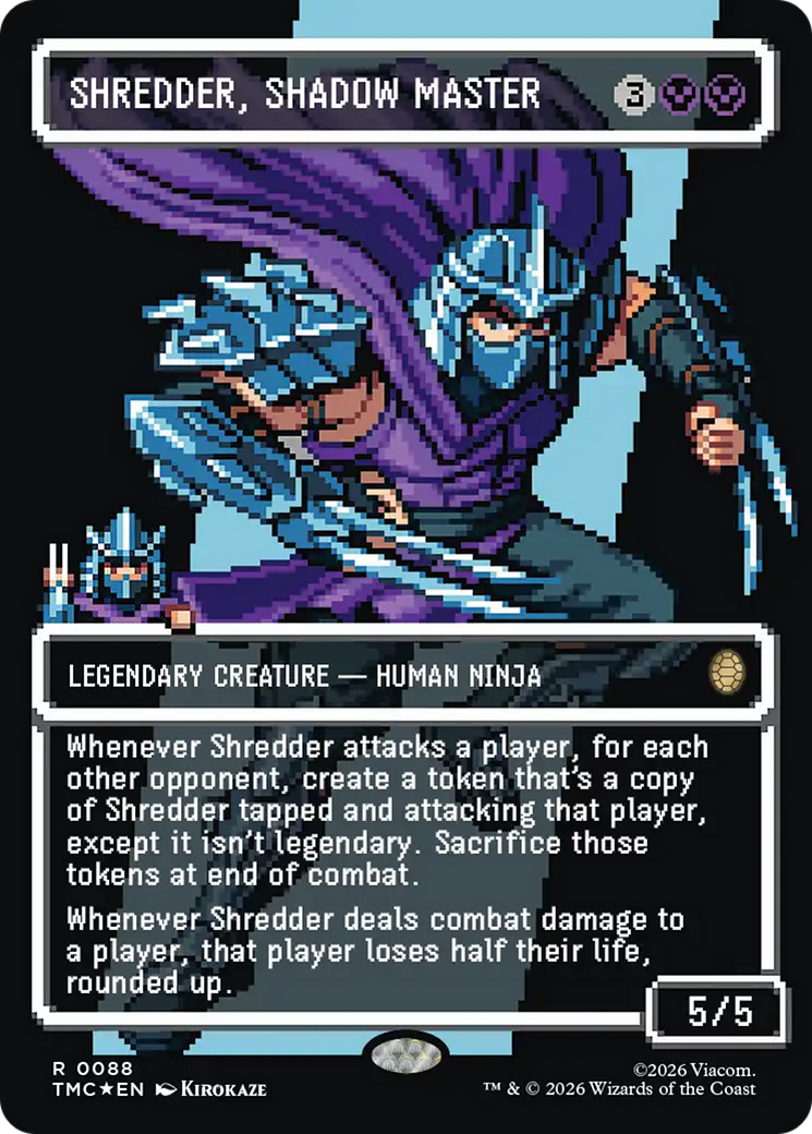 Shredder, Shadow Master (Borderless) (Surge Foil) [Teenage Mutant Ninja Turtles Commander] | Tabernacle Games