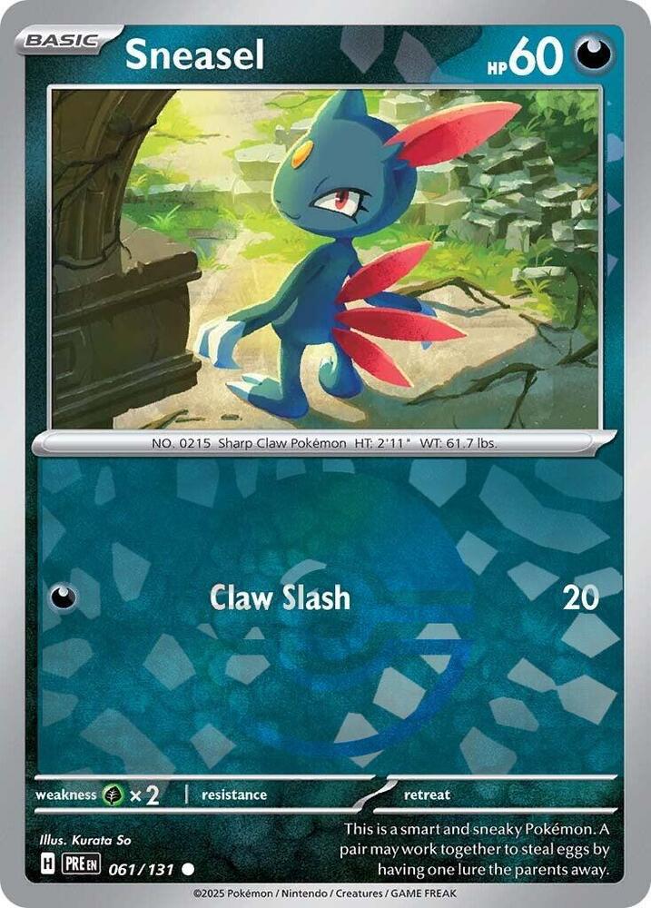 Sneasel (061/131) (Poke Ball Pattern) [Scarlet & Violet: Prismatic Evolutions] | Tabernacle Games