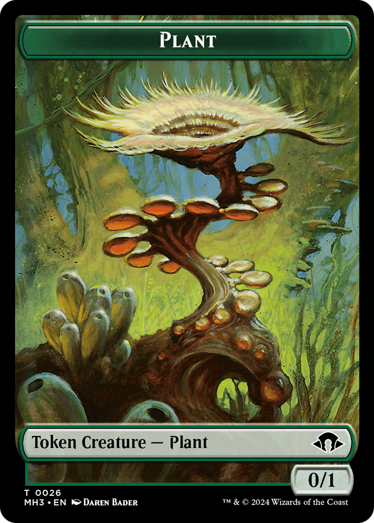Zombie // Plant Double-Sided Token [Modern Horizons 3 Tokens] | Tabernacle Games