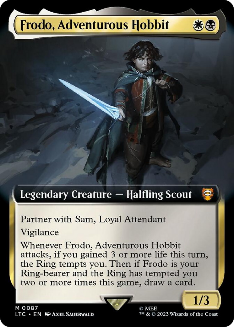 Frodo, Adventurous Hobbit (Extended Art) [The Lord of the Rings: Tales of Middle-Earth Commander] | Tabernacle Games