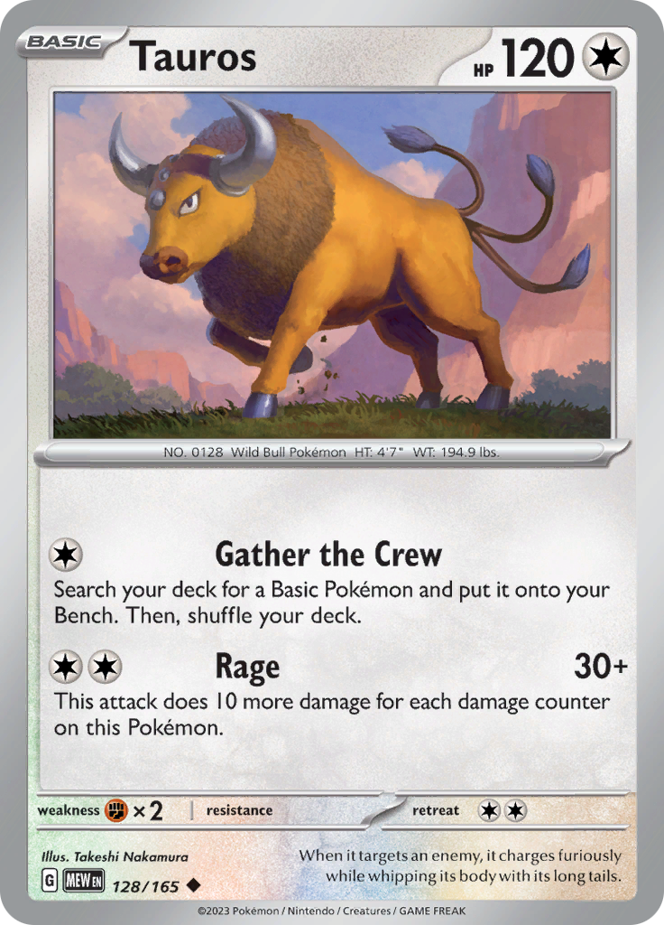 Tauros (128/165) [Scarlet & Violet 151] | Tabernacle Games