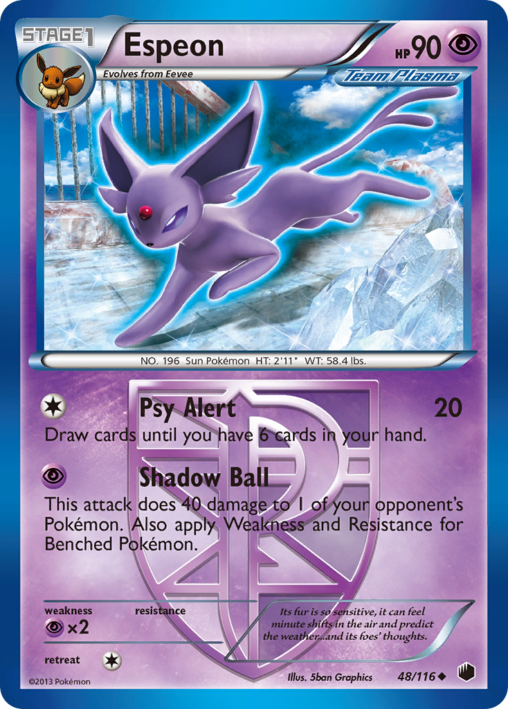 Espeon (48/116) [Black & White: Plasma Freeze] | Tabernacle Games