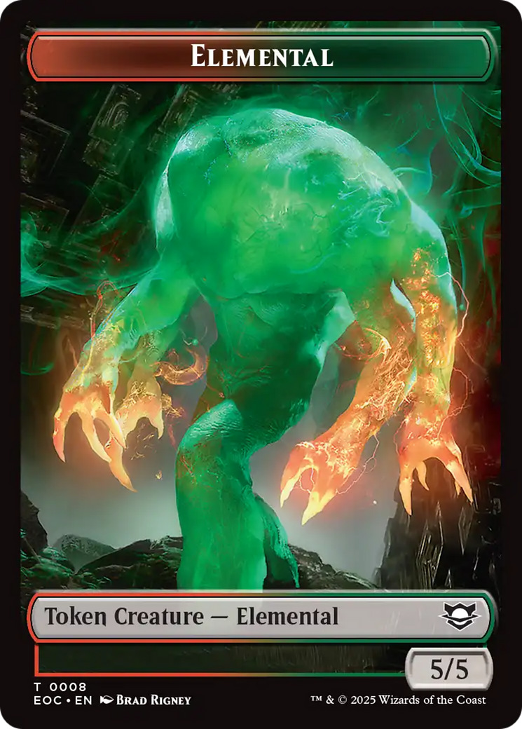 Elemental (0008) // Gnome Double-Sided Token [Edge of Eternities Commander Tokens] | Tabernacle Games
