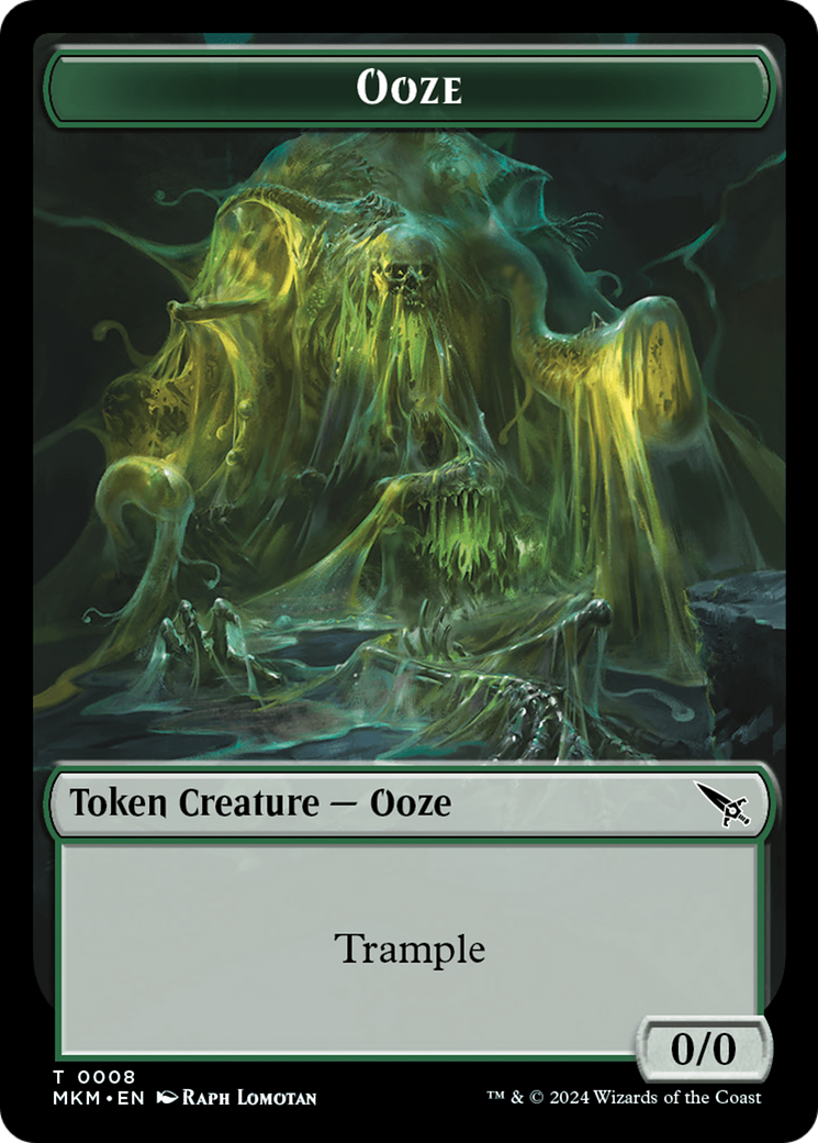 Ooze // A Mysterious Creature Double-Sided Token [Murders at Karlov Manor Tokens] | Tabernacle Games