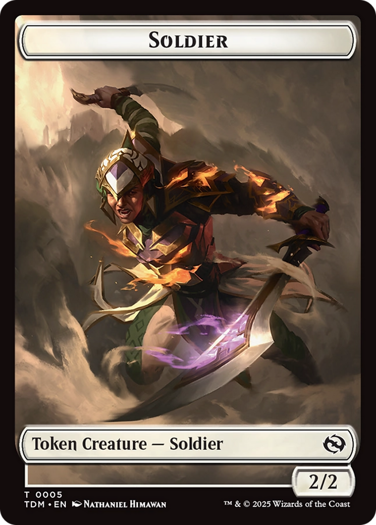 Solider (0004) // Solider (0005) Double-Sided Token [Tarkir: Dragonstorm Tokens] | Tabernacle Games