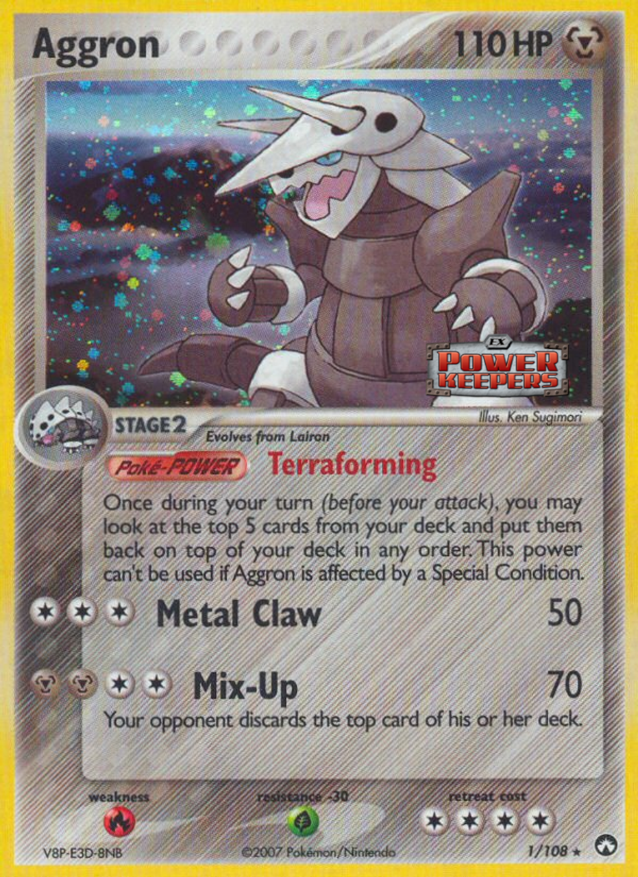 Aggron (1/108) (Stamped) [EX: Power Keepers] | Tabernacle Games