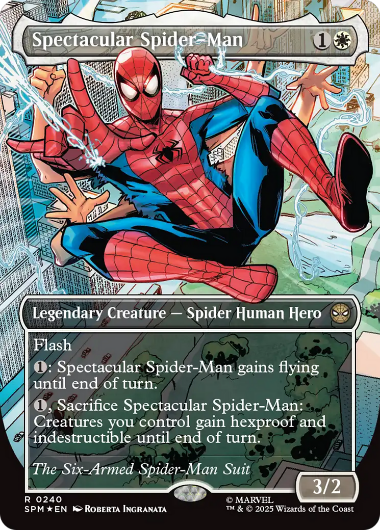 Spectacular Spider-Man (0240) (Borderless) (Textured Foil) [Marvel's Spider-Man] | Tabernacle Games