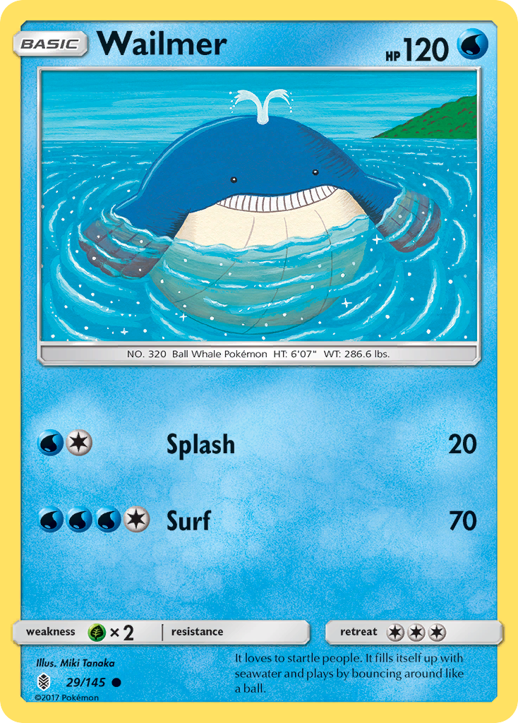 Wailmer (29/145) [Sun & Moon: Guardians Rising] | Tabernacle Games