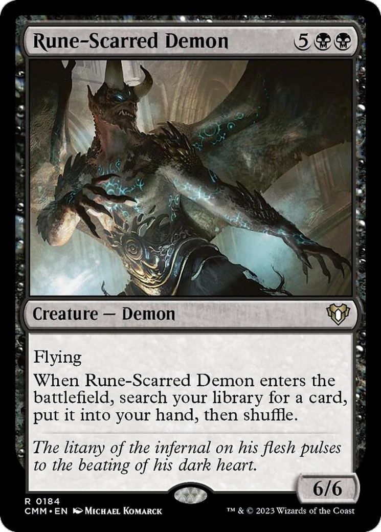 Rune-Scarred Demon [Commander Masters] | Tabernacle Games
