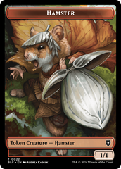 Hamster // Beast (024) Double-Sided Token [Bloomburrow Commander Tokens] | Tabernacle Games