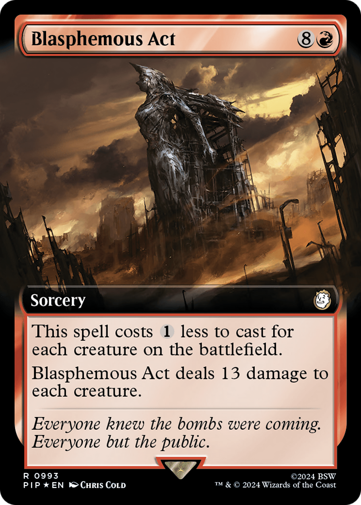 Blasphemous Act (Extended Art) (Surge Foil) [Fallout] | Tabernacle Games