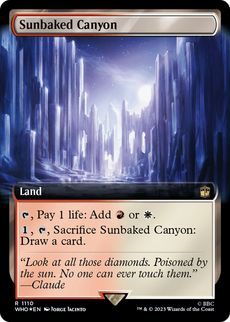Sunbaked Canyon (Extended Art) (Surge Foil) [Doctor Who] | Tabernacle Games