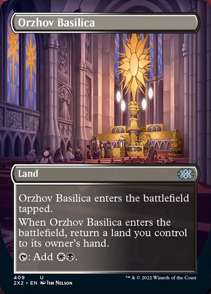 Orzhov Basilica (Borderless Alternate Art) [Double Masters 2022] | Tabernacle Games