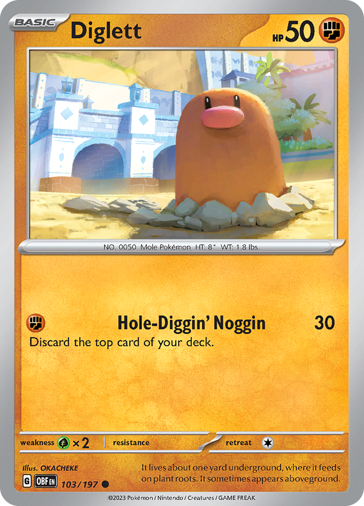 Diglett (103/197) [Scarlet & Violet: Obsidian Flames] | Tabernacle Games