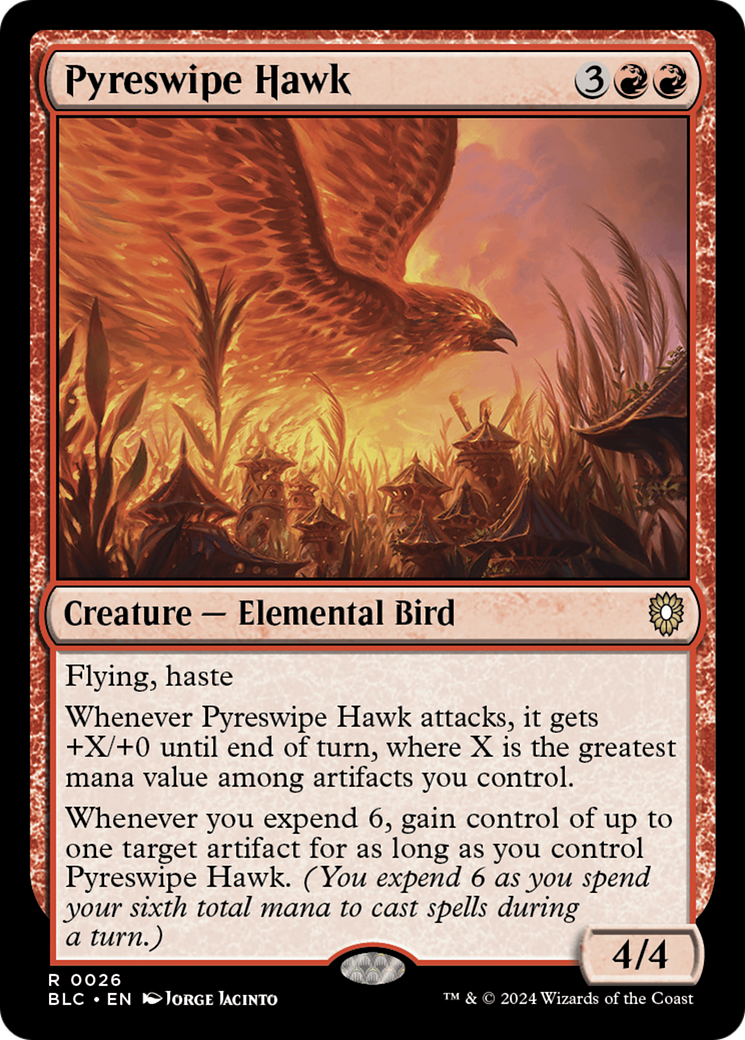 Pyreswipe Hawk [Bloomburrow Commander] | Tabernacle Games