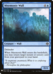 Mnemonic Wall [Mystery Booster] | Tabernacle Games