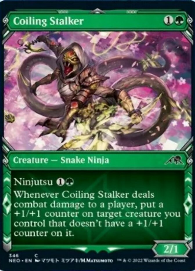 Coiling Stalker (Showcase Ninja) [Kamigawa: Neon Dynasty] | Tabernacle Games