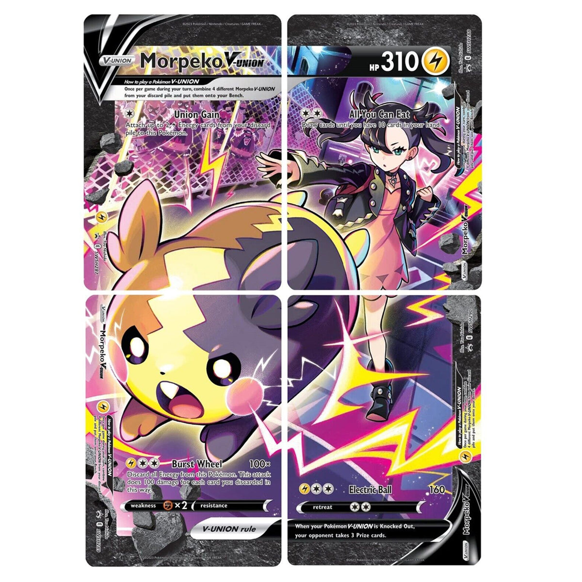 Morpeko V-Union (SWSH287-290) (Set of 4) [Sword & Shield: Black Star Promos] | Tabernacle Games