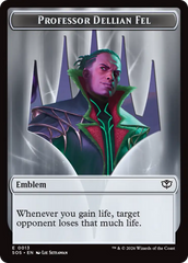 Professor Dellian Fel // Pest (0008) Double-Sided Token [Secrets of Strixhaven Tokens] | Tabernacle Games