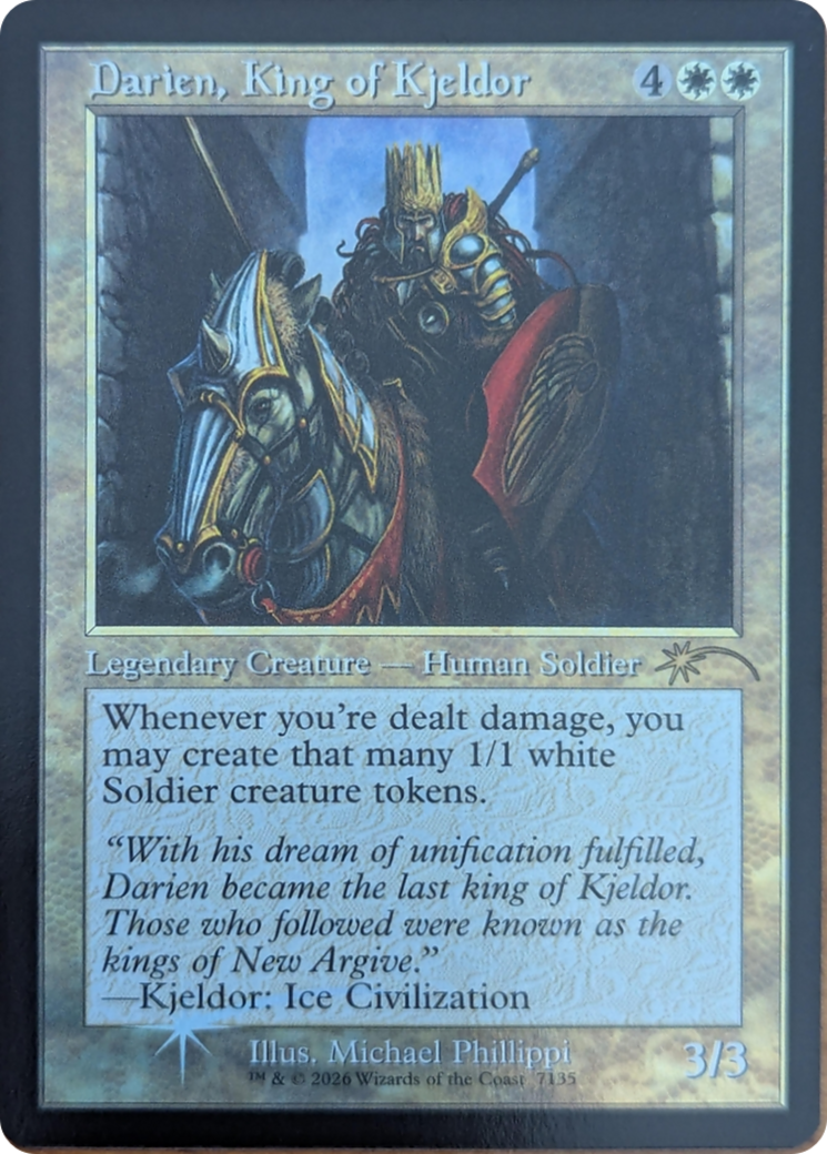 Darien, King of Kjeldor (7135) (Retro Frame) [Secret Lair Drop Series] | Tabernacle Games