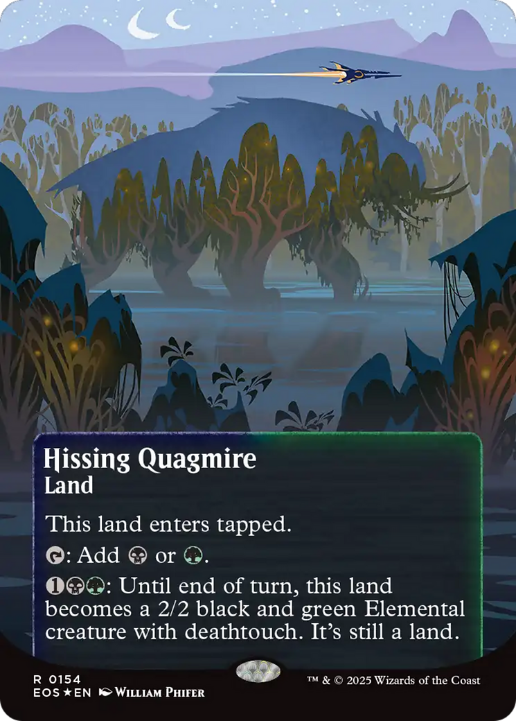 Hissing Quagmire (0154) (Borderless) (Galaxy Foil) [Edge of Eternities: Stellar Sights] | Tabernacle Games
